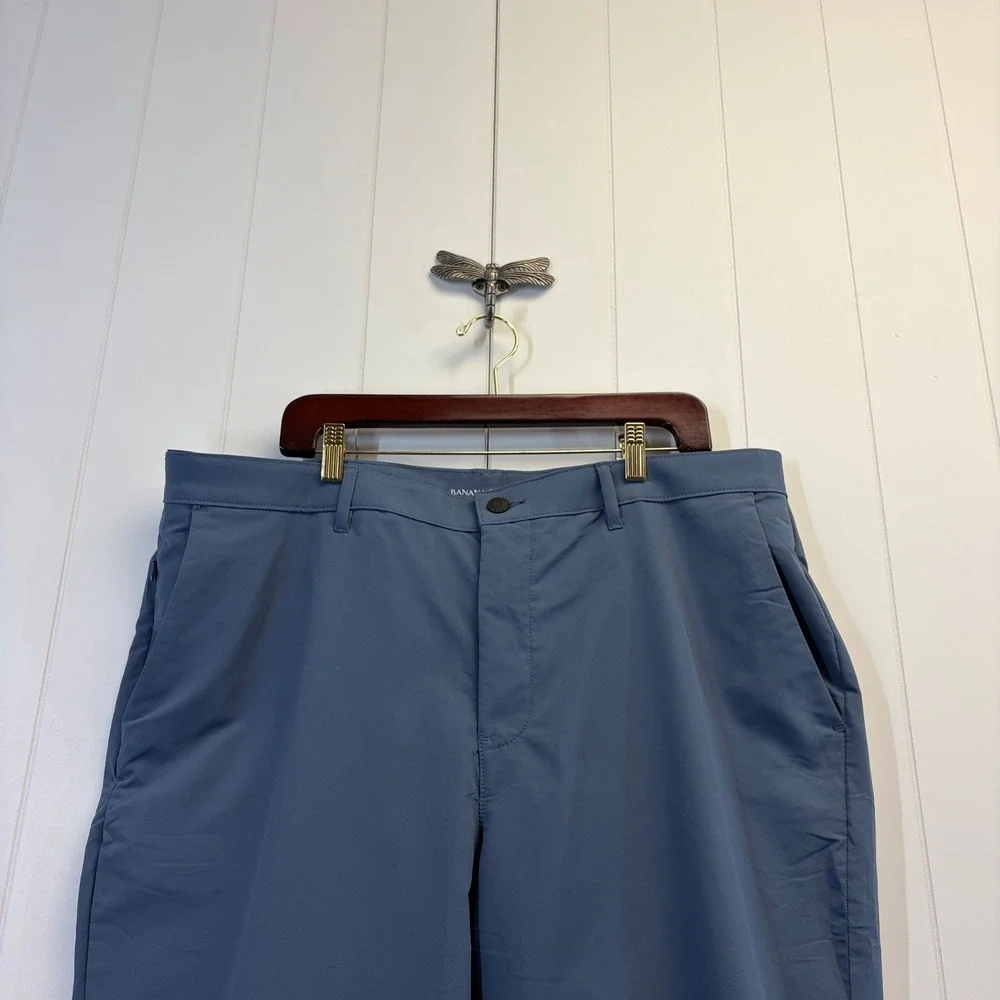 Banana Republic Performance Chino Pants Men Size 40x30 Blue Stretch Commuter